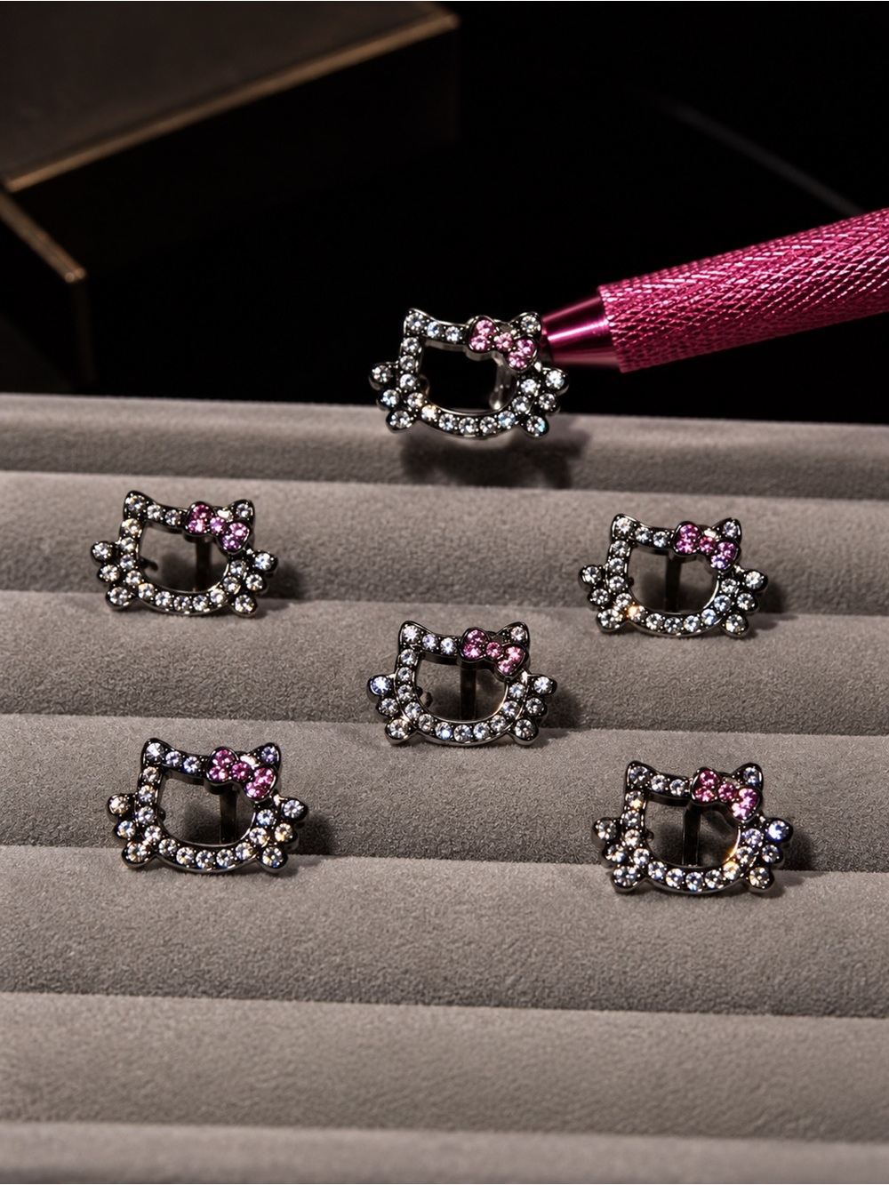 Crystal Hello Kitty Style Navel Stud